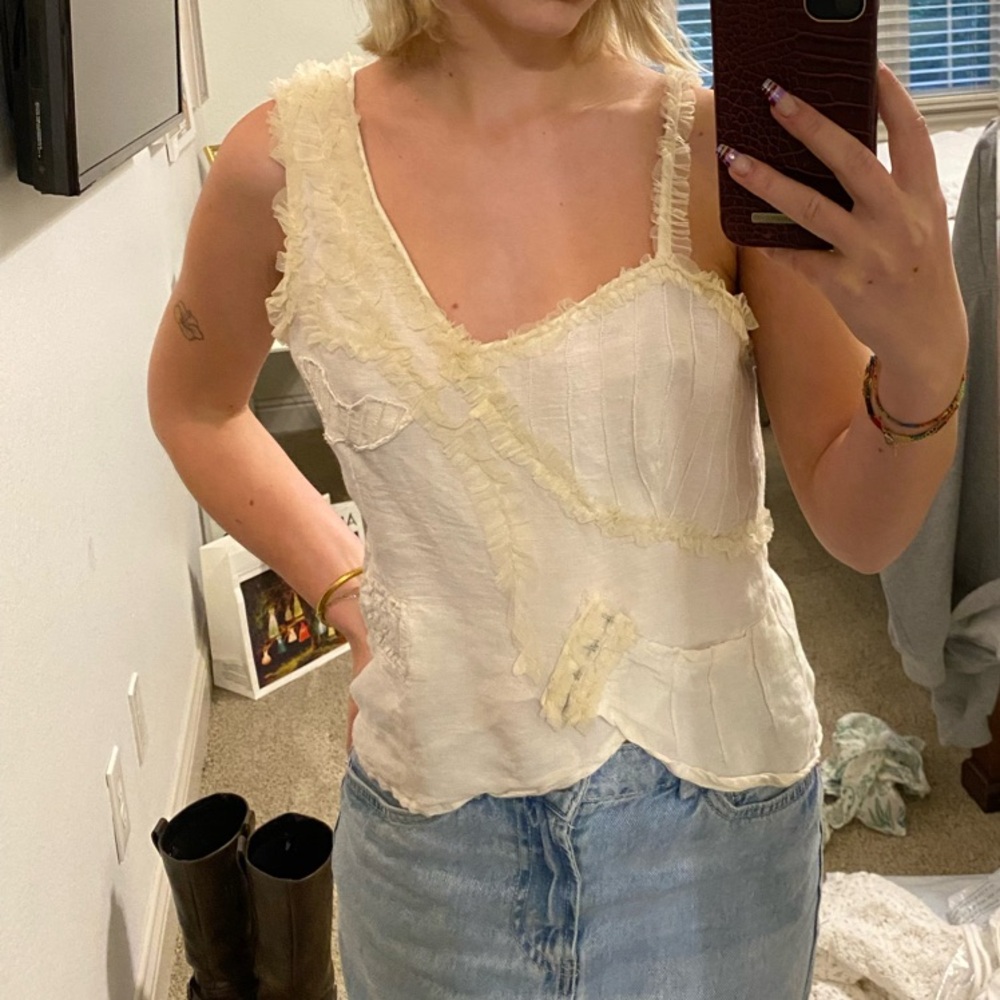 Elegant Cream Women's Top